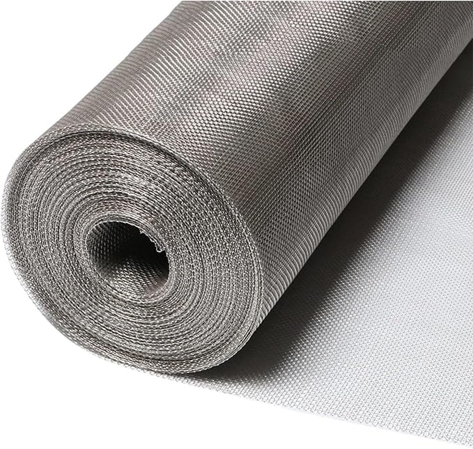 304 Stainless Steel Woven Mesh Panel, 50 Mesh 0.4mm Rustproof Metal Screen