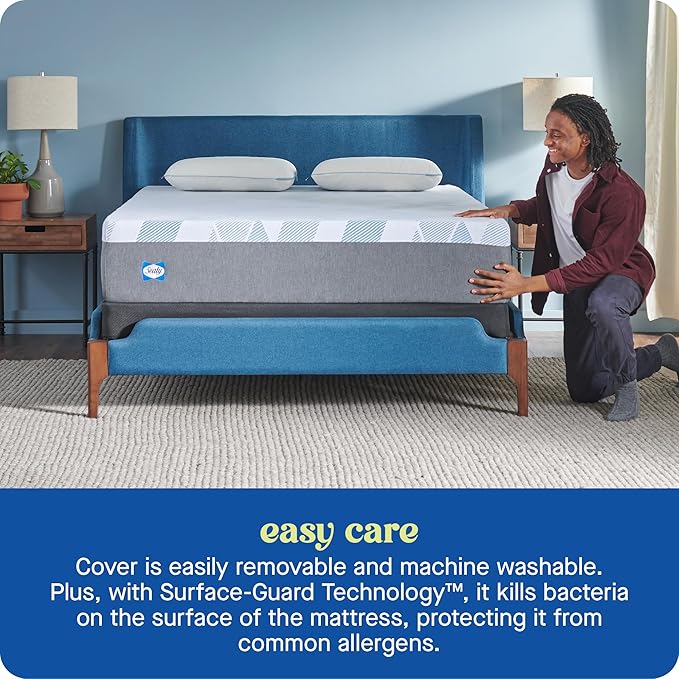 Sealy Dreamlife 14” Foam Mattress-in-a-Box, Twin, SealyComfort Gel Memory Foam, SealySupport Transition Foam, Machine Washable Cover