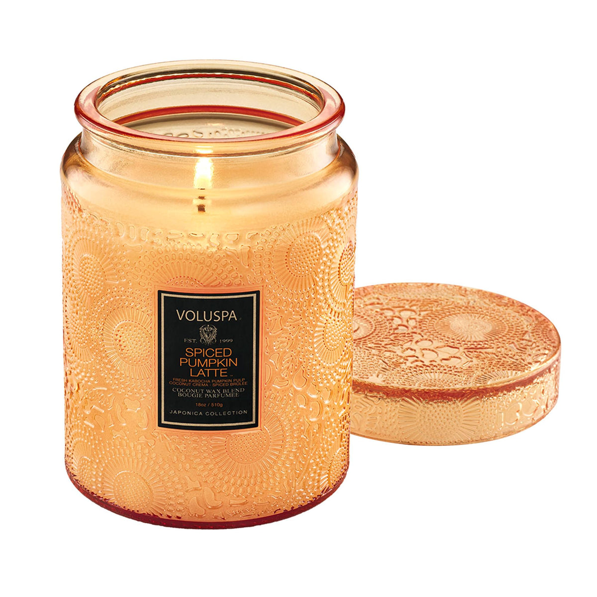 Voluspa Santal Vanille Large Scented Candle Jar 18 Oz, 100 Hr Burn