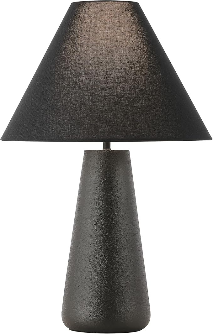 SAFAVIEH Lighting Collection Piper Black Resin 27-inch Table Lamp for Bedroom, Living Room, Home Office, Desk, Nightstand (LED Bulb Included)