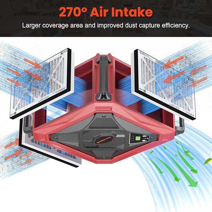 Abestorm 1080 CFM Intake Air Filtration System, 270 Degree Workshop Dust