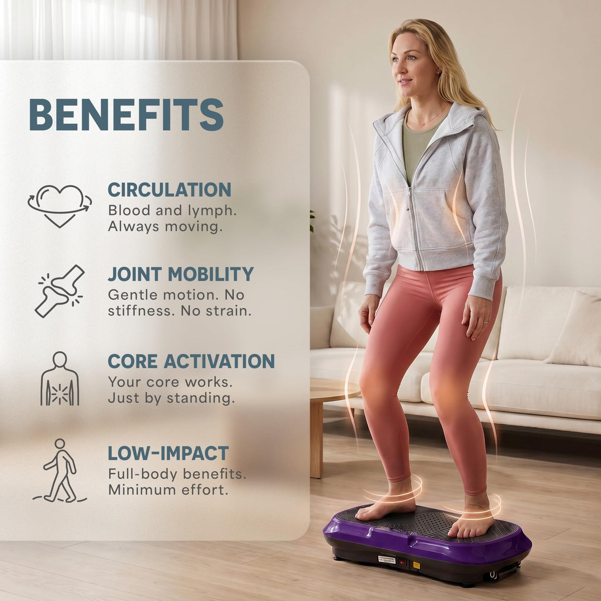Lifepro Waver Vibration Plate Exercise Machine with 99 Speeds & 10 Presets