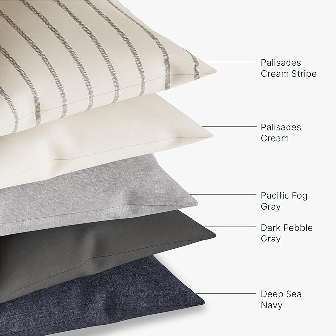 Outer Outdoor Throw Pillow with OuterWeave Performance Fabric, Decorative Outdoor Pillow for Patio & Outdoor Furniture, Includes Machine Washable Pillow Cover and Insert - Dark Pebble Gray, 18"x18"