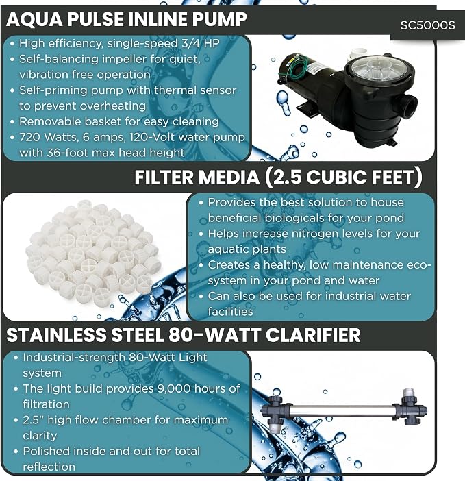 HALF OFF PONDS Simply Clear Koi Pond Filter System