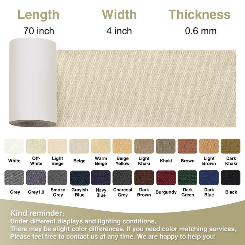 Gheeidau Canvas Repair Tape 4×70 Inch Waterproof Self-Adhesive Fabric Repair Patch for Repairing Boat Covers,Tents,Patio Umbrellas,Car Seats,Luggage,Sofas.(Beige)