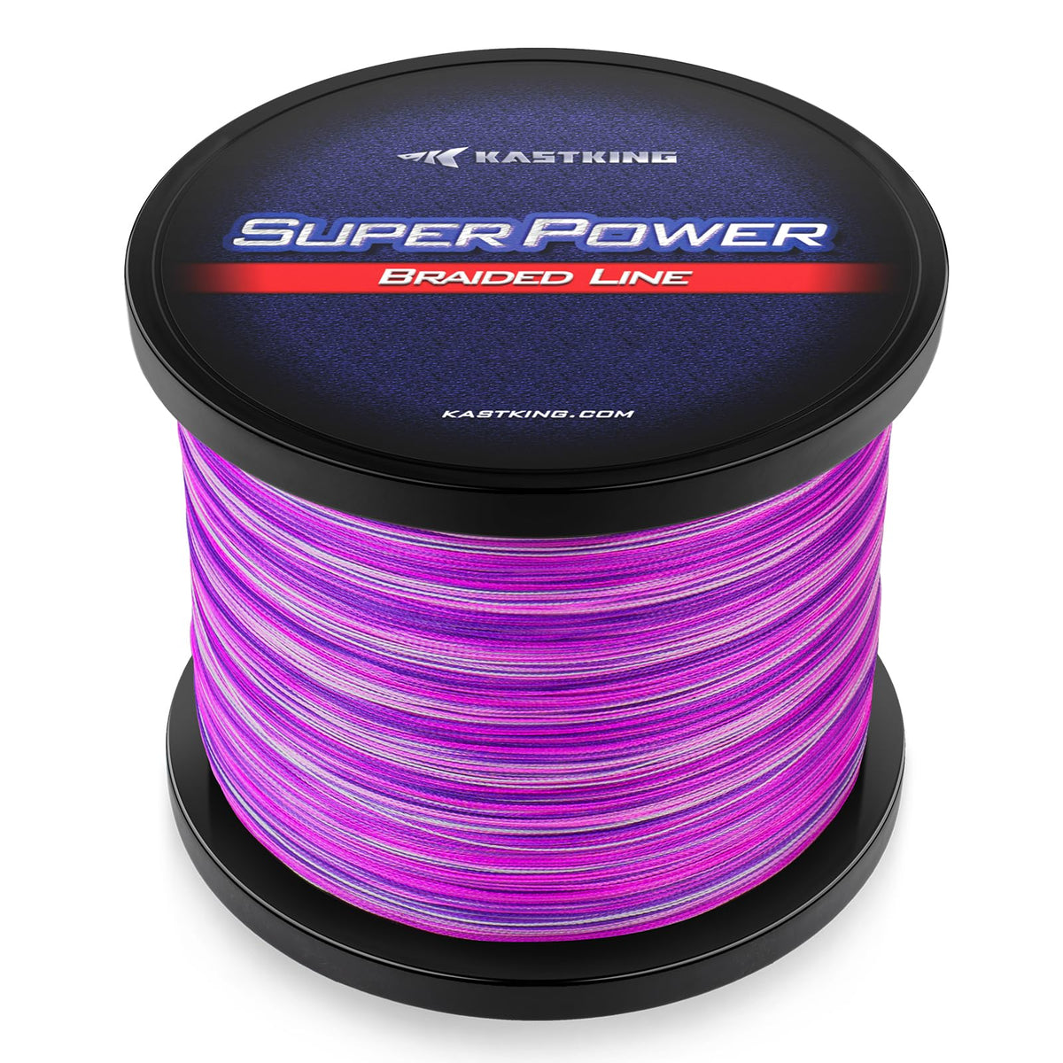KastKing Superpower Braided Fishing Line, Purple Camo, 12LB, 300+27 Yds