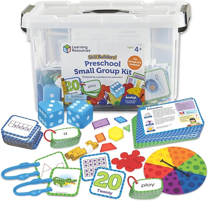 Learning Resources Skill Builders Preschool Small Group Kit, Alphabet Learning Toys, Letter and Number Recognition for Preschoolers, Classroom Math Games, Classroom Must Haves, Homeschool Supplies