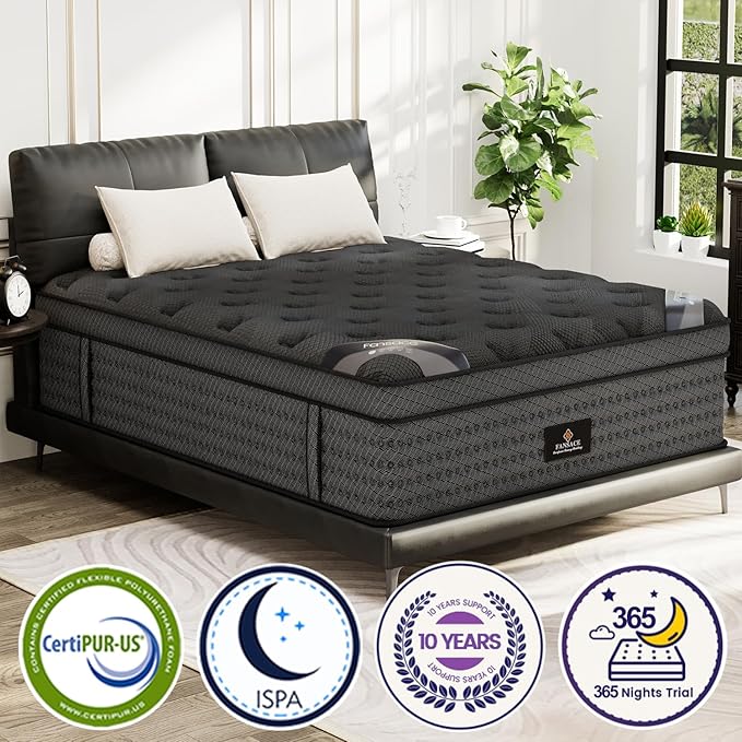 Full Size Mattress, 11.6 Inch Deluxe Hybrid Full Mattress in a Box, Medium Firm Mattresses with Gel Memory Foam & Pocket Springs, Pressure Relief, Cooling, Extra Edge Support [Upgraded Support]