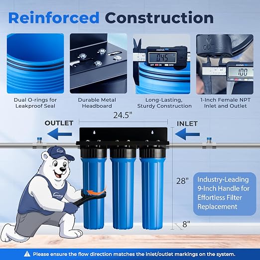 iSpring Whole House Water Filter System, Ultimate PFAS, Heavy Metals Protection