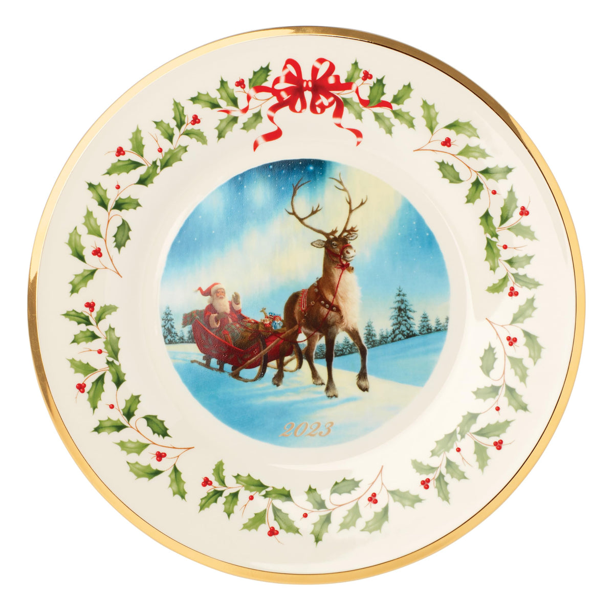 Lenox Holiday Porcelain Christmas Salad Plate Set for 4