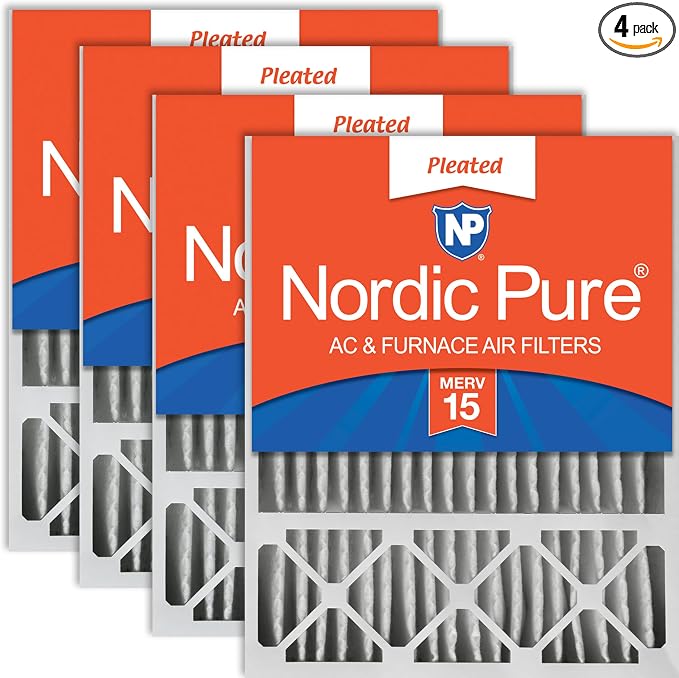 Nordic Pure 20x25x5 Honeywell/Lennox Replacement MERV 15 Air Filters 4 Pack