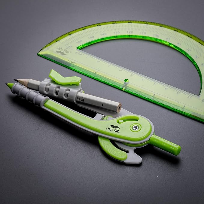 Mr. Pen- Compass and Protractor Set, Math Compass for Geometry and Drawing