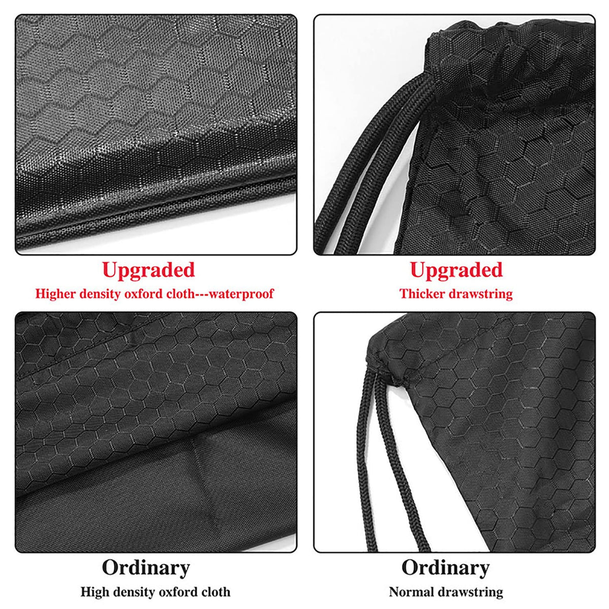 Drawstring Backpack Bag, Sports Gym Sackpack with Zipper Pocket