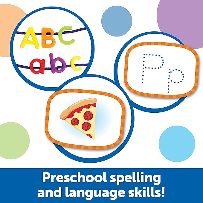 Learning Resources Skill Builders Preschool Letters - Vocabulary Skills, Alphabet Classroom Must Haves, Teacher Supplies, ABC Montessori, Phonics and Reading Games, Fine Motor, Birthday Gift