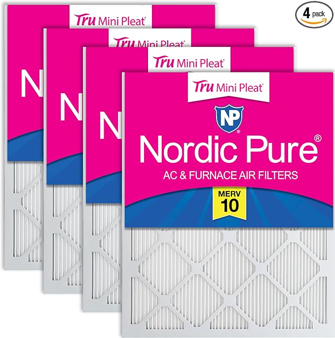 Nordic Pure 16x30x1 Tru Mini Pleat MERV 10 AC Furnace Air Filters – 2.5X More