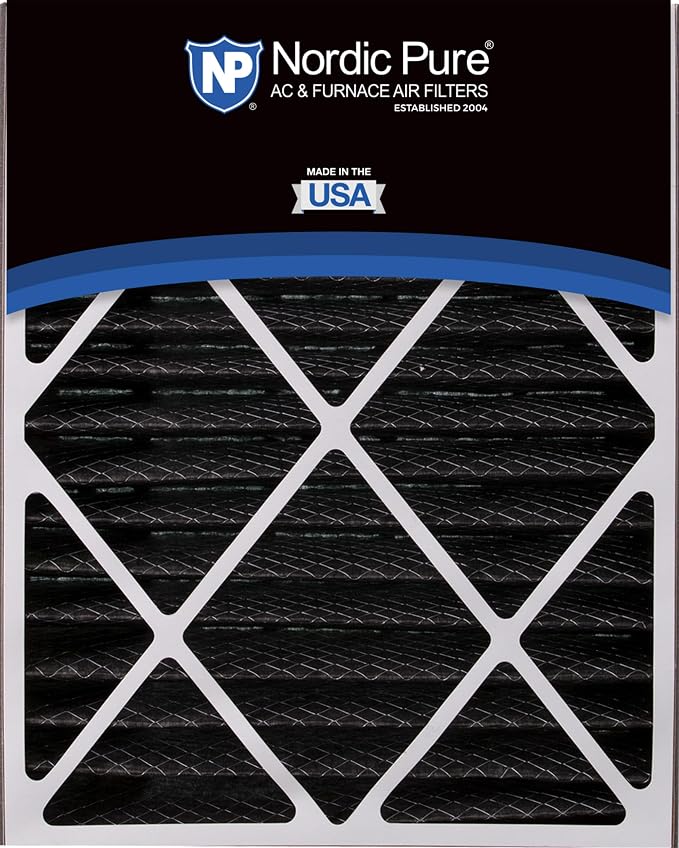 Nordic Pure 20x25x5 Air Bear Air Filter Replacement MERV 12 Pleated +Carbon 4