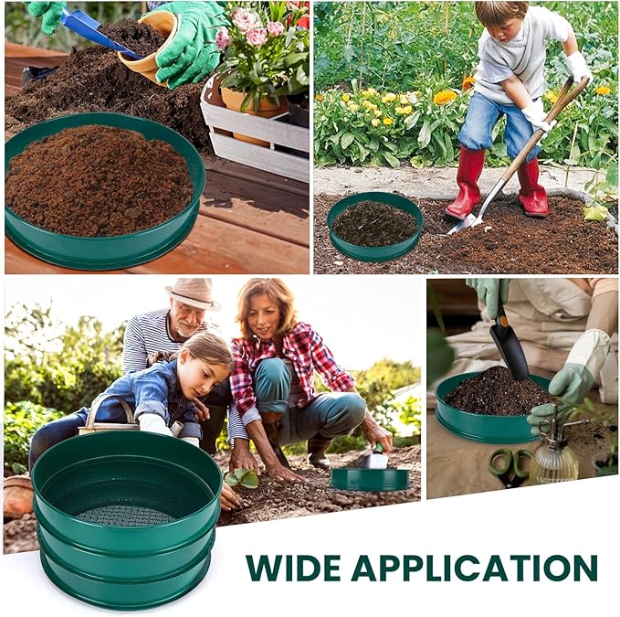 Soil Sifter, 3PCS Soil Sifter Set for Gardening