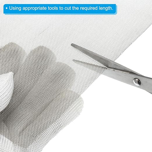PATIKIL 40" L x 10" W Woven Wire Mesh, 30 Mesh 316L Stainless Steel Air Vent