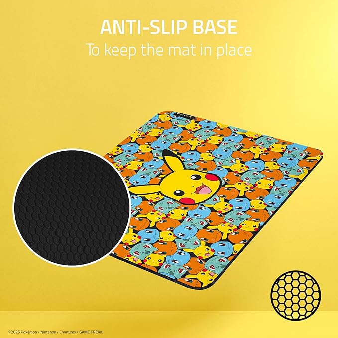 Razer Gigantus V2 Soft Gaming Mouse Pad (Medium): Textured Micro-Weave Cloth Surface - Thick, High-Density Rubber Foam - Non Slip Base - Pokémon Edition