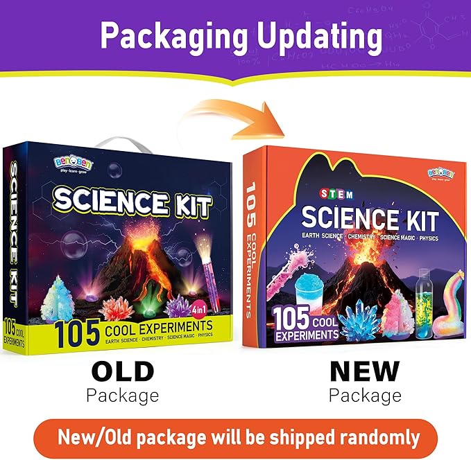 BenBen Science Kits for Kids Age 8-12, Experiments Educational Toy, STEM Toys for 6 7 9 Year Old Boys Girls Birthday Gift, Volcano Science Kit, Chemistry Set for Homeschooling