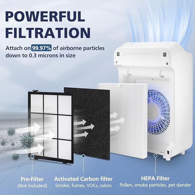 2 Pack C545 HEPA Replacement Filter S Compatible