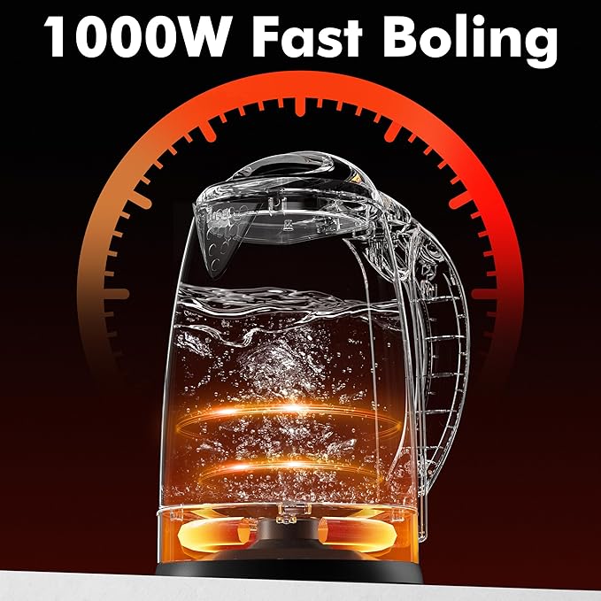 DEZIN 2L Electric Kettle, Fast Boil Electric Tea Kettle, 1000W Water Boiler