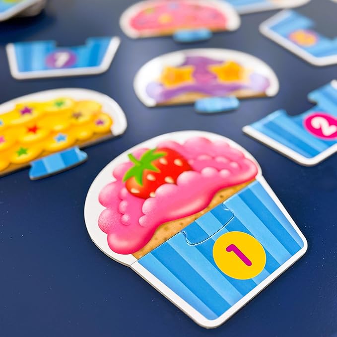 The Learning Journey: My First Match It - Counting Cupcakes- 15 Piece Self-Correcting Matching Puzzles - First Learning Toys for Toddlers 2-5 - Award Winning Toys