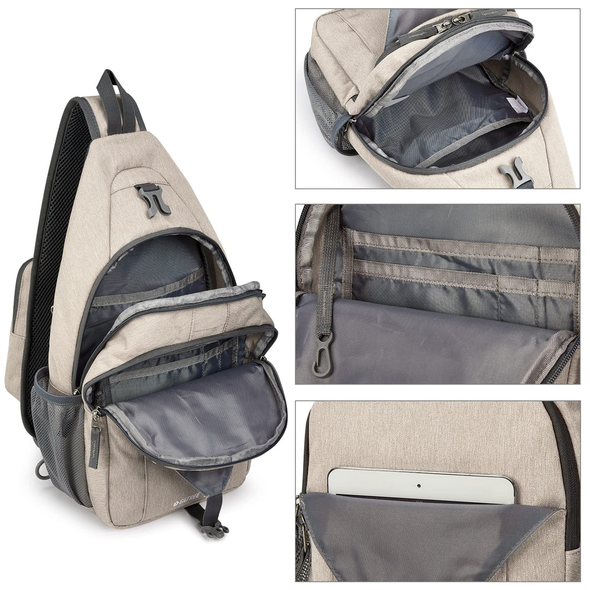 G4Free Sling Bag for Men Women, RFID Blocking Crossbody Bag, Daily, Travel