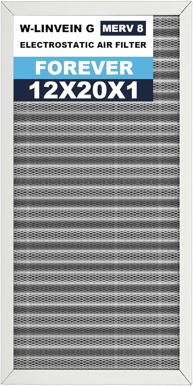 12x20x1 Reusable Air Filter, Electrostatic, Washable Lasts a Lifetime, Breathe