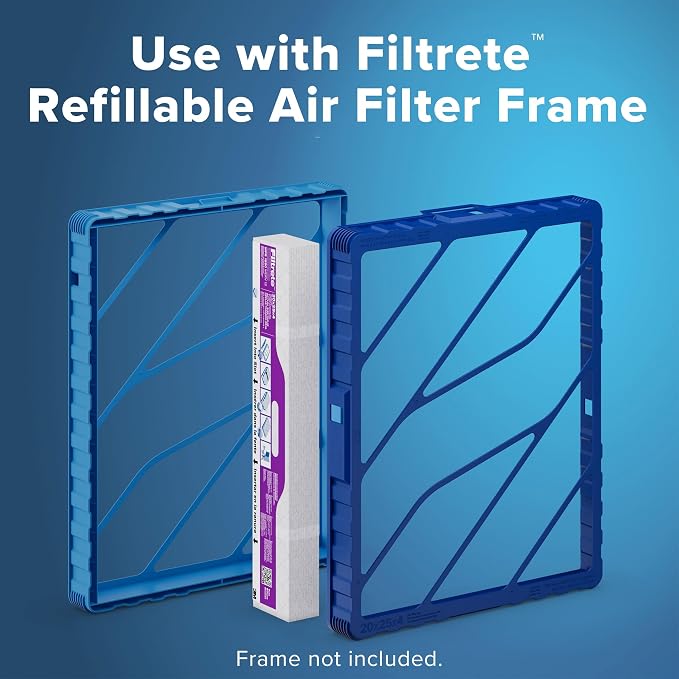 Filtrete 20x25x4 Refillable Air Filter replacement, MPR 1550, MERV 12, Allergen