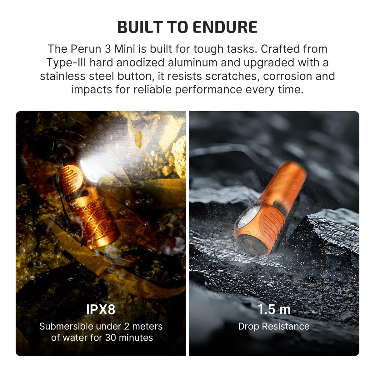 OLIGHT Perun 3 Mini Headlamp 1250 Lumens LED Head Flashlight,Rechargeable Headlight with Red Light Option,Perfect for Working, Hiking, Camping and Climbing (Cool White 5700K~6700K, Orange)