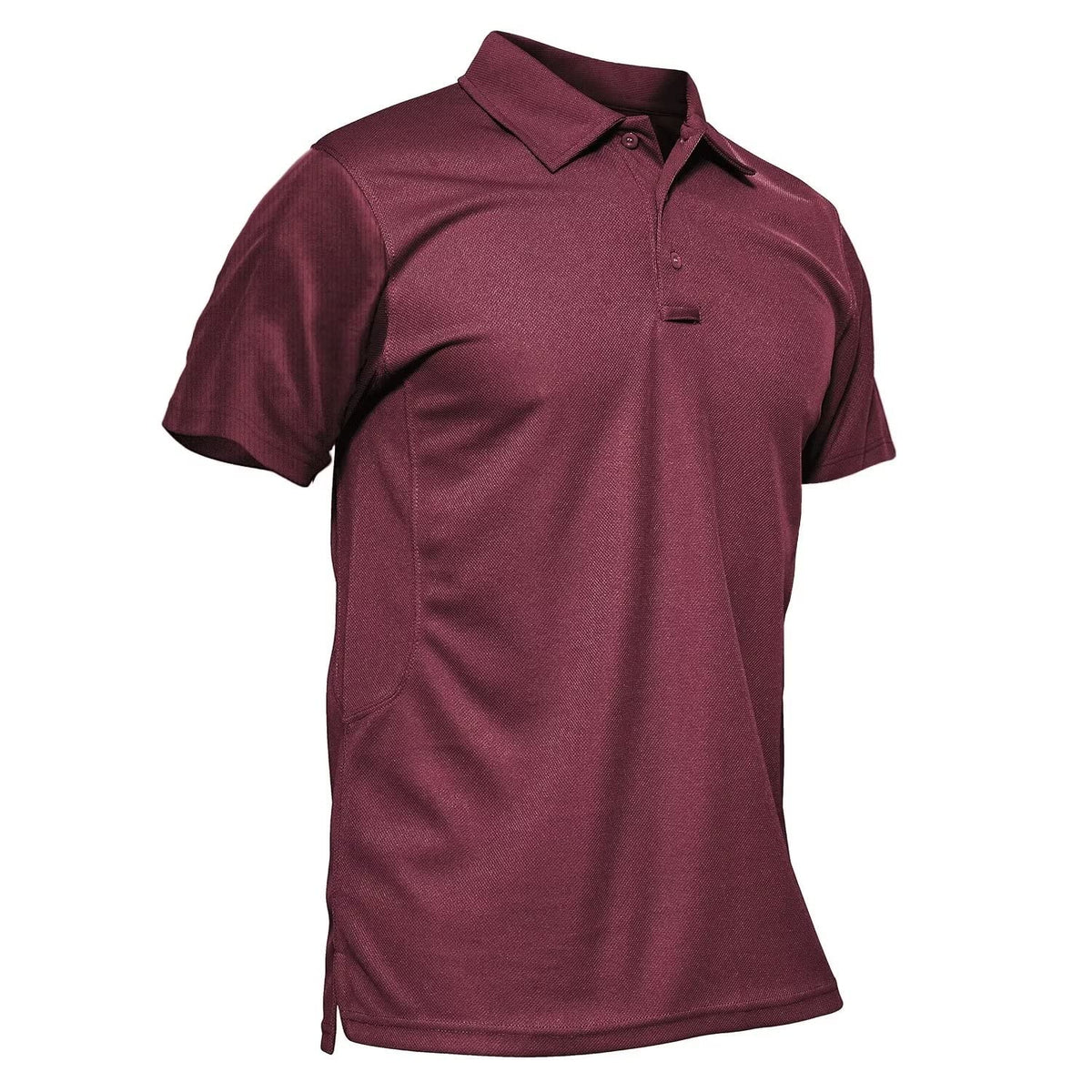 MAGCOMSEN Polo Shirts for Men Golf Shirts Quick Dry Collared Short-Sleeve Work Polo Performance Shirt Wine Red M