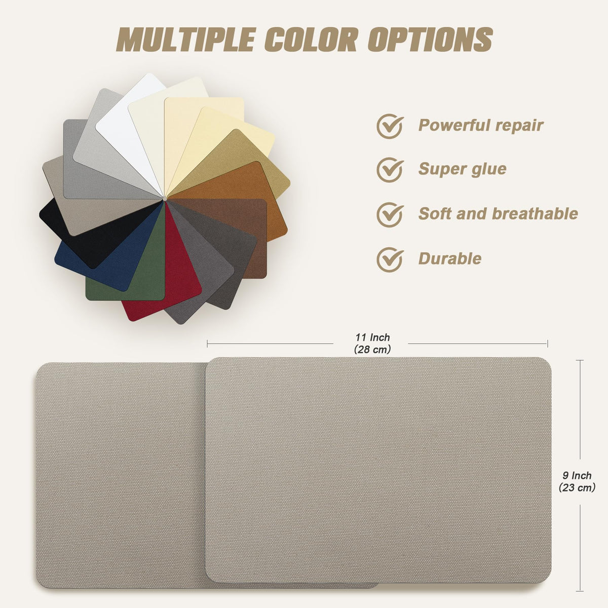 OAZ 2 Pieces 9 x 11 inch Canvas Repair Patches Canvas Fabric Patch Self-Adhesive Fabric Repair Tape Waterproof Outdoor Gear Patch Kit for Boat Cover Awning Sofa Chair Couch Tent Bag (Burgundy)