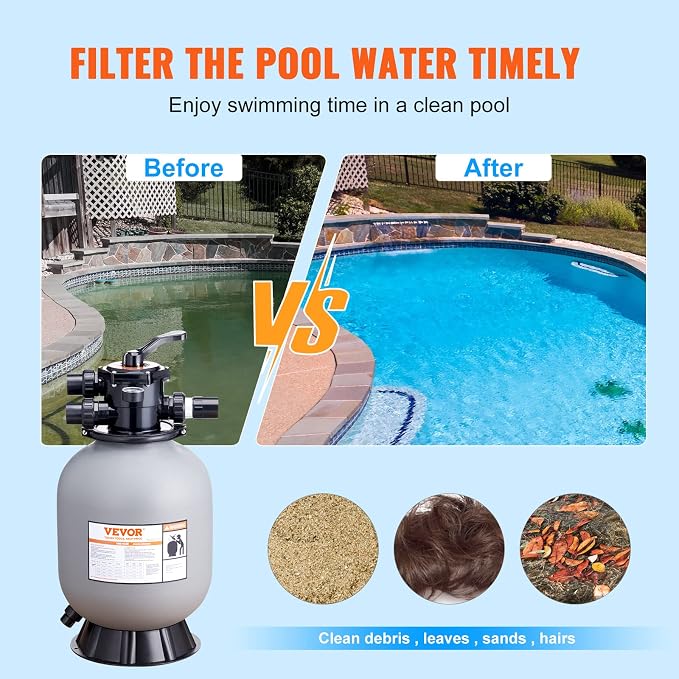 VEVOR 25023BX 16-inch, Above Inground Swimming Pool Sand System