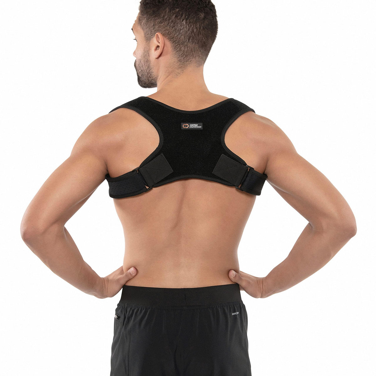 Copper Compression Back Brace Posture Corrector for Women and Men. Copper Infused Shoulder Straightener, Adjustable Upper Back Support for Relief, Scoliosis, Hunchback, Hump, Thoracic, Spine, Pain