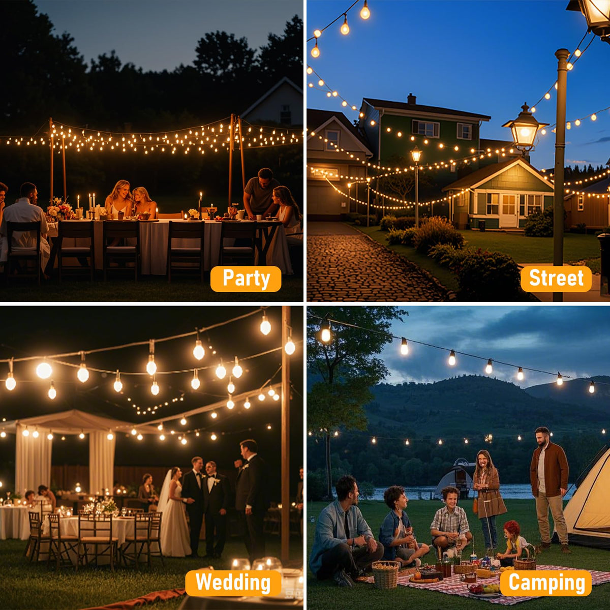 CRLIVOING Solar String Lights Outdoor Waterproof, 100FT Solar Powered Outdoor Lights with Remote, 52 Shatterproof with Edison Bulbs, LED String SolarLights for Garden, Backyard, Parties