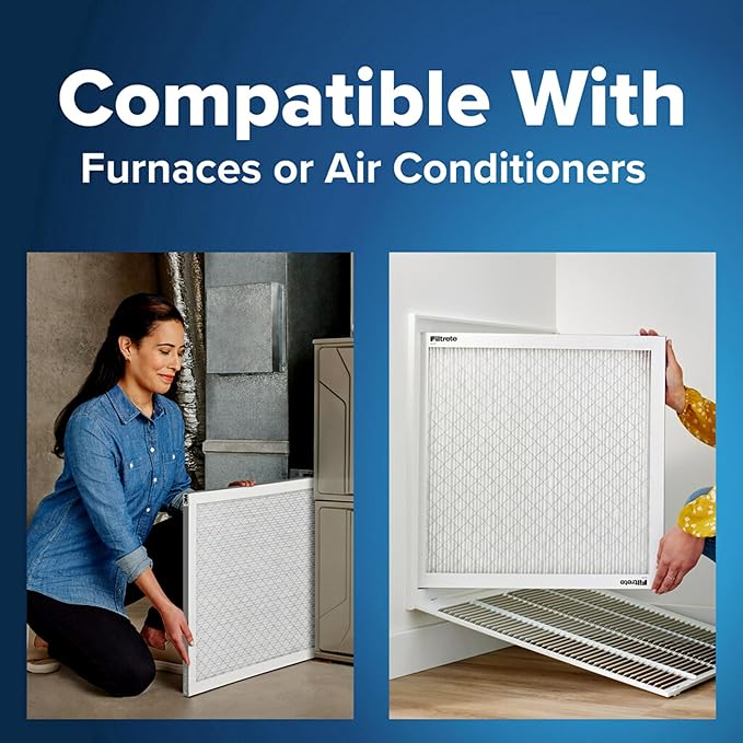 Filtrete 16x24x1 Air Filter, MPR 300, MERV 5, Clean Living Basic Dust 3-Month