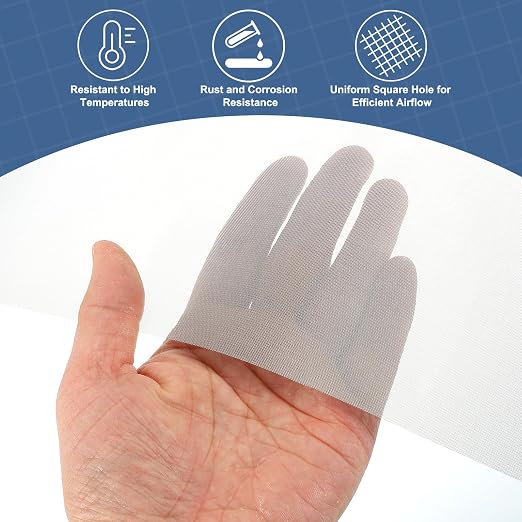 uxcell 70 Mesh 118" x 12" Woven Wire Mesh, 304 Stainless Steel Air Vent Filter