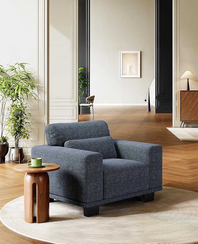 Amada 40" Oversized Accent Sofa Chair, Modern Armchair with Deep Seat, Comfy Upholstered Large Reading Chair with Removable Washable Covers for Living Room & Bedroom Office