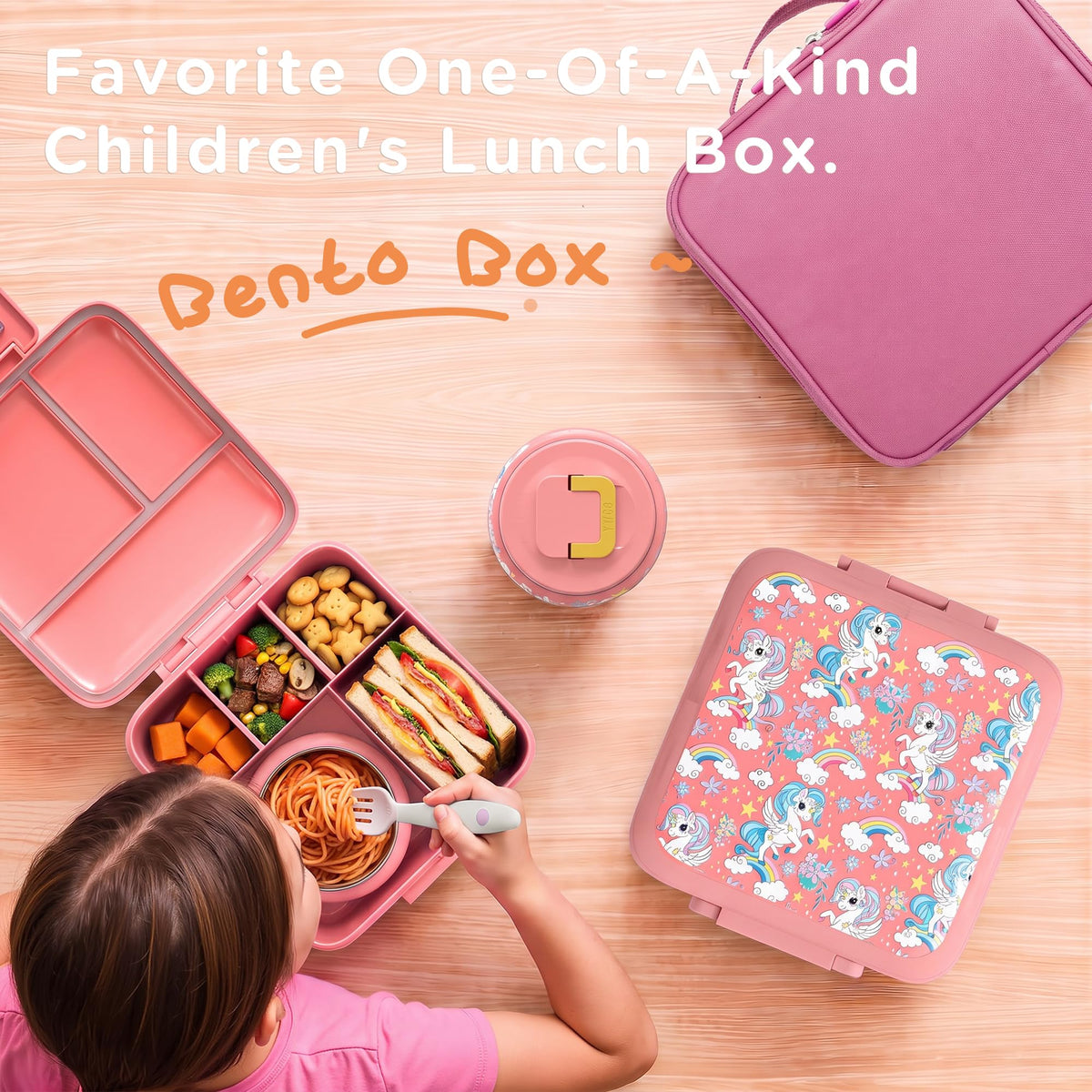 JXXM Bento Lunch Box for Kids With 8oz Soup thermo,Leak-proof Lunch Containers with 5 Compartment,thermo Food Jar and Lunch Bag, Food Containers for School (A-Blue(Dinosaur))
