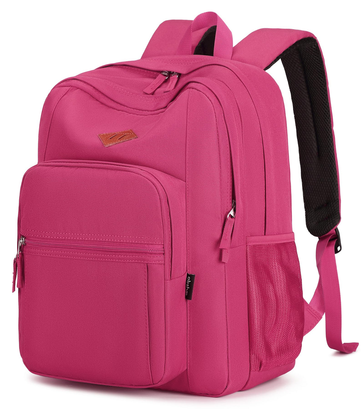 abshoo Girls Solid Color Backpack For College Women Water Resistant School Bag (Rose Red)