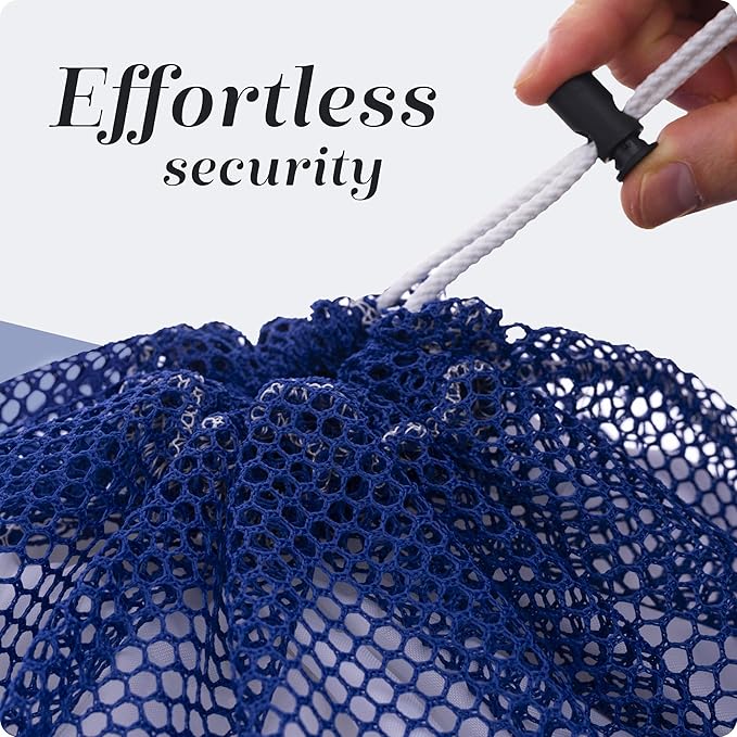 Handy Laundry Mesh XL Laundry Bag - Durable, Machine Washable with Secure Drawstring Closure - Perfect for College Dorms, Laundromats, Apartments (Blue, Large 24" x 36")