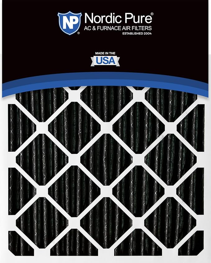 Nordic Pure 20x20x4 Pleated Air Filter MERV 12 Plus Carbon 2 Pack