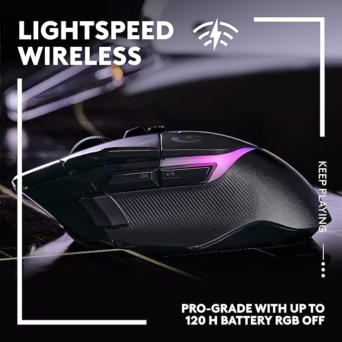 Logitech G502 X Plus Lightspeed Wireless Gaming Mouse + G733 Lightspeed Wireless Gaming Headset - Black