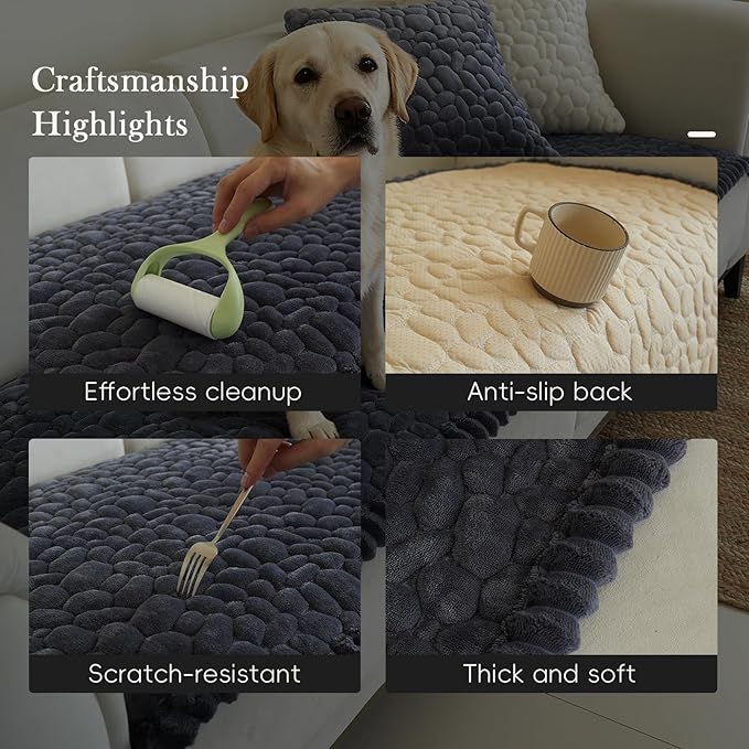Couch Covers for 3 Cushion Couch Sofa Pet Friendly,Non-Slip Sofa Cover Washable