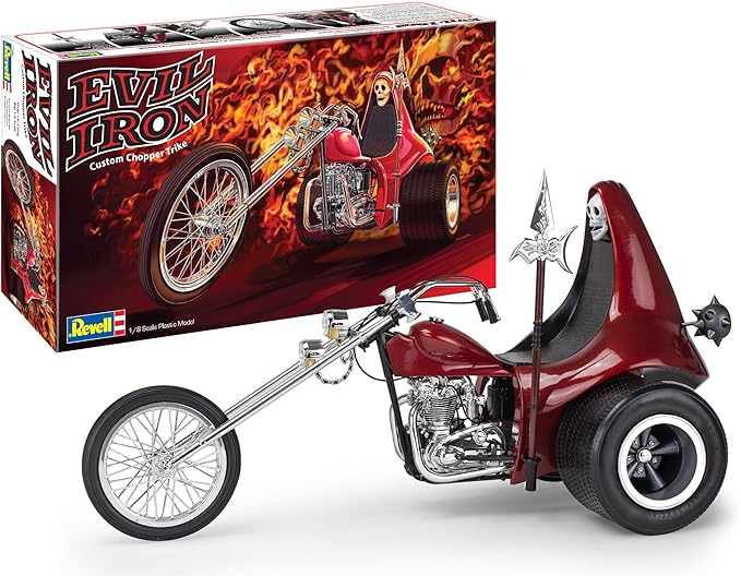 Revell 17325 Evil Iron Trike 1:8 Scale 153-Piece Skill Level 5 Model Motorcycle Bike Building Kit