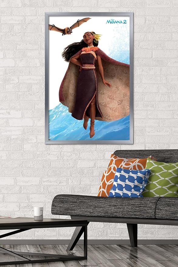 Trends International Disney Moana 2 - Matangi Wall Poster, 34L x 22.4W, Silver Framed Version