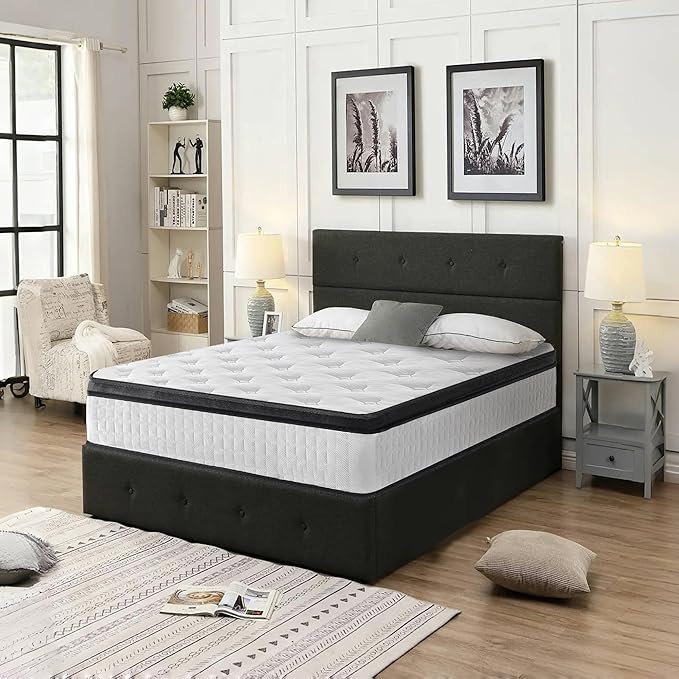 12 Inch Memory Foam Mattress,Twin Size Plush Hybrid Mattress,7-Zone Memory Foam & Pocket Spring,Edge Support & Motion Isolating,Pressure Relief, Certified Foams Fabric,Bed in a Box,Echelon Dream