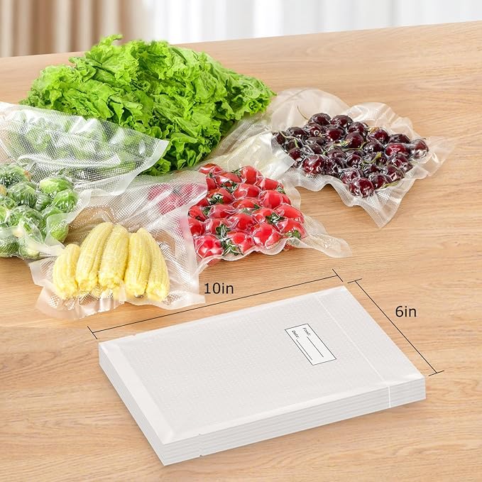 FRESKO Vacuum Sealer Bags Pint Size 100 Pack 6"x10", Seal a Meal Vac