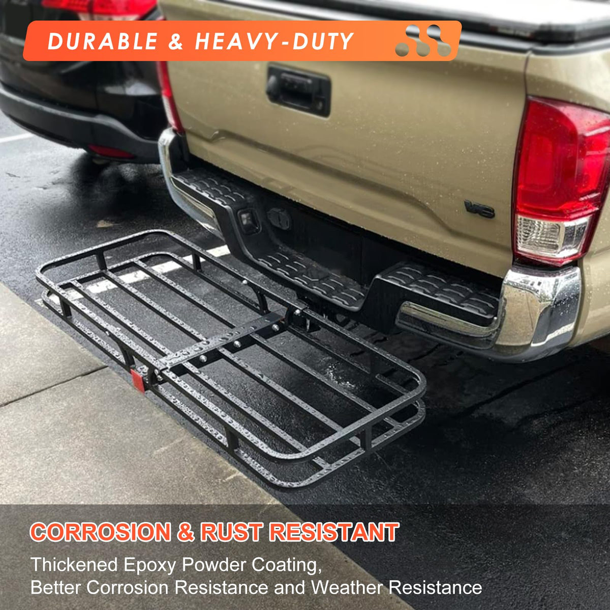 MeeFar Cargo Carrier Basket + Waterproof Bag (53"x19"x5.5", Hitch Mount)